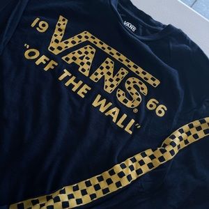 VANS off the wall navy blue long sleeve